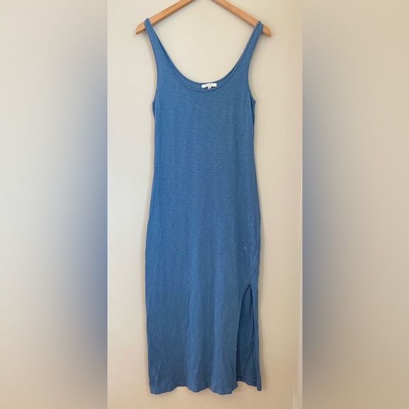 Z Supply Cabana Slub Tank Dress Soft 100% Cotton Heathered Blue Size XS - Picture 2 of 9